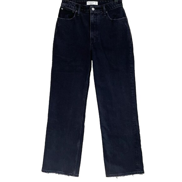 Abercrombie & Fitch Curve Love 90s Relaxed High Rise Jean 26 / 2S Distressed - Picture 4 of 11